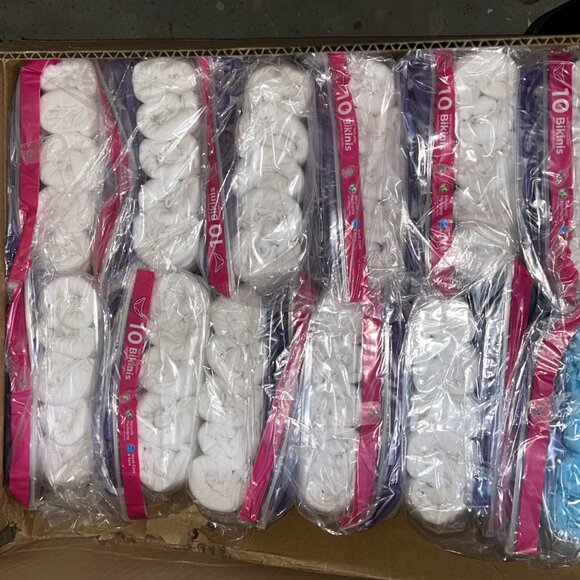 Hanes Girls’ Tagless Bikinis – LOT 81 - 240 pcs – 24 packs (10 ea) – Sz 14 - NEW - Picture 2 of 3